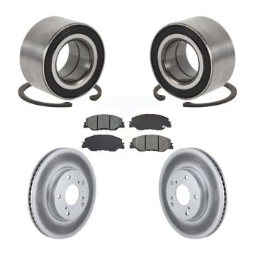 Front Wheel Bearing Coated Disc Brake Rotors And Pads Kit For 2019-2022 Honda Insight KBB-132418
