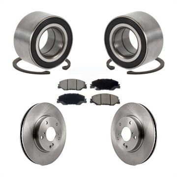 Front Wheel Bearing Disc Brake Rotors And Ceramic Pads Kit For 2019-2022 Honda Insight KBB-132424