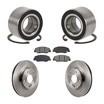 Front Wheel Bearing Disc Brake Rotors And Pads Kit For 2019-2022 Honda Insight KBB-132425