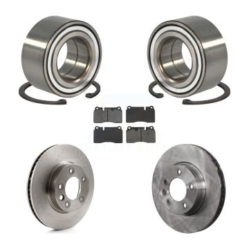 Front Wheel Bearing Disc Brake Rotors And Semi-Metallic Pads Kit For Volkswagen Touareg KBB-132427