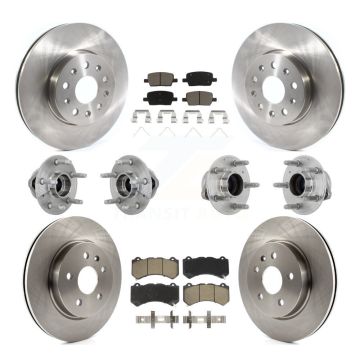 Front Rear Hub Bearings Disc Brake Rotors And Pads Kit (10Pc) For Chevrolet Camaro LT LS KBB-132449