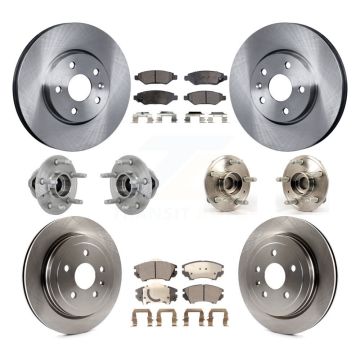 Front Rear Hub Bearing Assembly Disc Brake Rotor And Pads Kit (10Pc) For Chevrolet Camaro KBB-132500