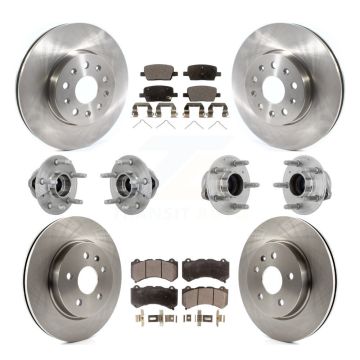 Front Rear Hub Bearings Disc Brake Rotors And Pads Kit (10Pc) For Chevrolet Camaro LT LS KBB-132503