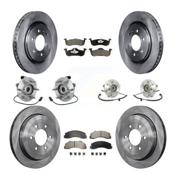 Front Rear Hub Bearing Brake Rotor & Pad Kit (10Pc) For Ford Expedition Lincoln Navigator KBB-132523