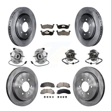 Front Rear Hub Bearing Brake Rotor & Pad Kit (10Pc) For Ford Expedition Lincoln Navigator KBB-132524
