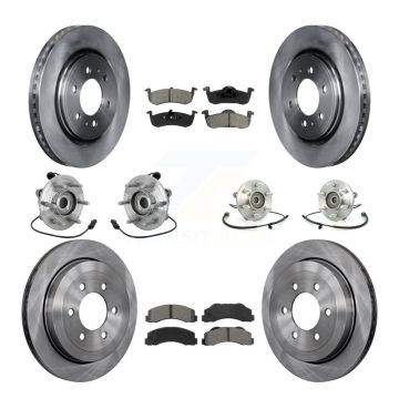 Front Rear Hub Bearing Brake Rotor & Pad Kit (10Pc) For Ford Expedition Lincoln Navigator KBB-132585