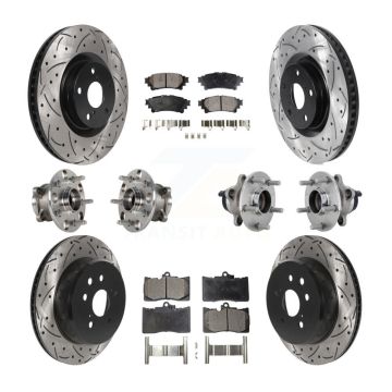 Front Rear Hub Bearing Coat Brake Rotor Pad Kit (10Pc) For Lexus GS350 RC300 GS450h GS300 KBB-132765