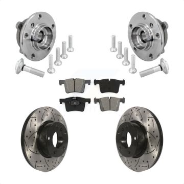 Front Hub Bearing Drill Slot Brake Rotor Pad Kit For BMW 330i xDrive 230i 430i Gran Coupe KBB-132841