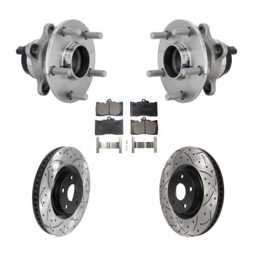 Front Hub Bearing Coat Drill Slot Brake Rotor Pads Kit For Lexus GS350 RC300 GS450h GS300 KBB-132913