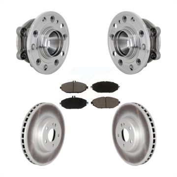 Front Hub Bearing Coated Brake Rotor Pad Kit For Mercedes-Benz C300 Without Sport Package KBB-132970