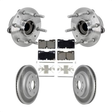 Front Hub Bearing Coat Brake Rotor Pads Kit For Chevrolet GMC Silverado 1500 Sierra Yukon KBB-132973