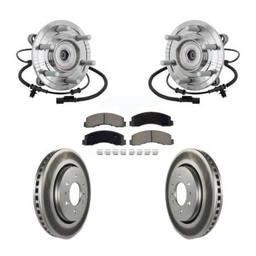 Front Hub Bearing Assembly Coated Brake Rotor And Pad Kit For 2018-2020 Ford F-150 Raptor KBB-132978
