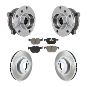 Front Hub Bearing Assembly Coated Brake Rotor And Pad Kit For BMW X5 X6 M12 x 1.25 Thread KBB-132979