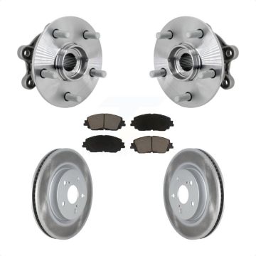 Front Hub Bearing Assembly Coated Disc Brake Rotors And Ceramic Pads Kit For Toyota RAV4 KBB-132982