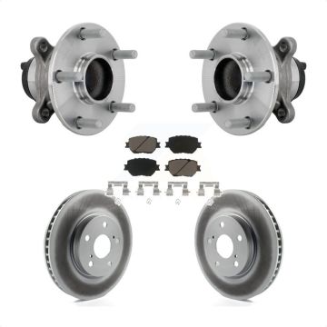 Front Hub Bearing Coated Brake Rotor Pad Kit For 2014 Lexus IS250 Without F Sport Package KBB-132988