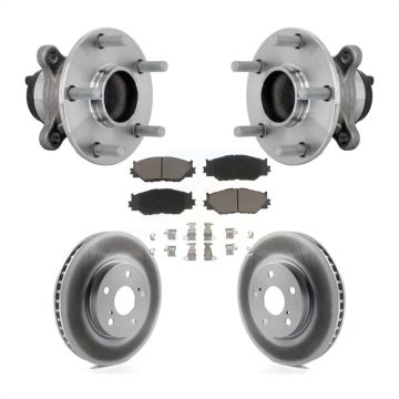 Front Hub Bearing Coat Brake Rotor Pad Kit For 2014-2015 Lexus IS250 With F Sport Package KBB-132989