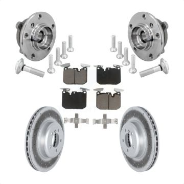 Front Hub Bearing Coated Brake Rotor Pad Kit For BMW 440i xDrive Gran Coupe M240i 340i GT KBB-132990