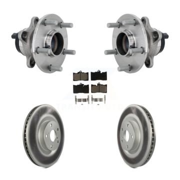 Front Hub Bearing Coated Brake Rotor & Pads Kit For Lexus GS350 RC300 GS450h GS300 RC200t KBB-133000