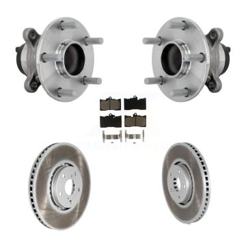 Front Hub Bearing Assembly Coated Disc Brake Rotor & Pad Kit For Lexus IS350 IS300 IS200t KBB-133001