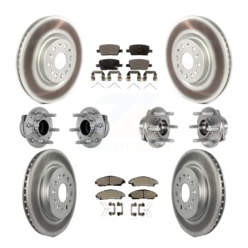 Front Rear Hub Bearing Coat Brake Rotor Pad Kit (10Pc) For Cadillac XT5 Buick Enclave XT6 KBB-133039