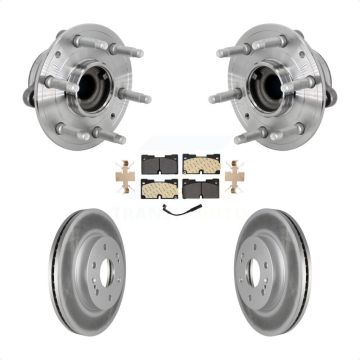 Front Hub Bearing Coat Brake Rotor Pads Kit For Chevrolet GMC Silverado 1500 Sierra Yukon KBB-133092