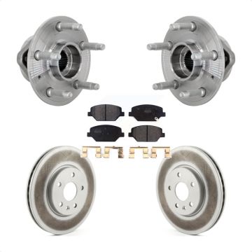 Front Hub Bearing Assembly Coated Disc Brake Rotors And Pads Kit For Buick Envision KBB-133094