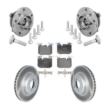 Front Hub Bearing Coated Brake Rotor Pad Kit For BMW 440i xDrive Gran Coupe M240i 340i GT KBB-133098