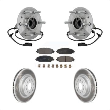 Front Hub Bearing Coated Disc Brake Rotor Pad Kit For Ram 1500 Without 22" Factory Wheels KBB-133099