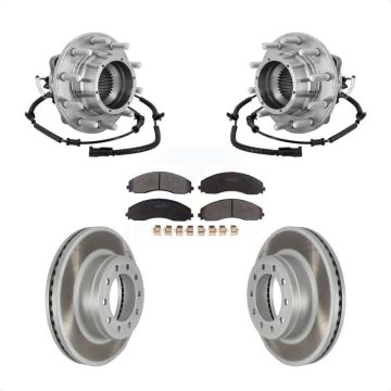 Front Hub Bearing Assembly Coat Brake Rotor Pad Kit For Ford F-450 Super Duty F-550 4 X KBB-133101