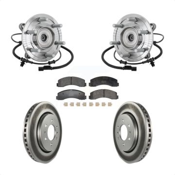 Front Hub Bearing Assembly Coated Brake Rotor And Pad Kit For 2018-2020 Ford F-150 Raptor KBB-133106
