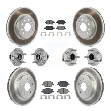 Front Rear Hub Bearings Coated Disc Brake Rotors And Pads Kit (10Pc) For Chevrolet Camaro KBB-133183