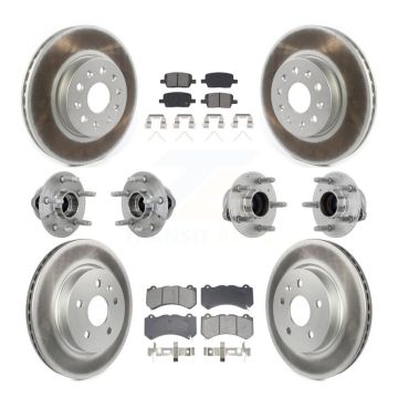 Front Rear Hub Bearing Coated Disc Brake Rotor Pads Kit (10Pc) For Chevrolet Camaro LT LS KBB-133186
