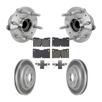 Front Hub Bearing Coat Brake Rotor Pads Kit For Chevrolet GMC Silverado 1500 Sierra Yukon KBB-133205