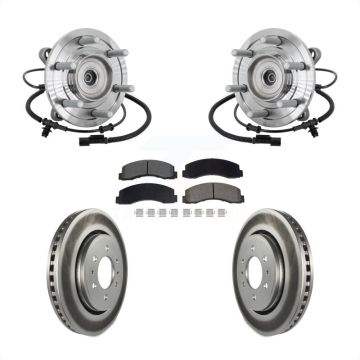 Front Hub Bearing Assembly Coated Brake Rotor And Pad Kit For 2018-2020 Ford F-150 Raptor KBB-133208