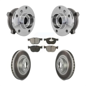 Front Hub Bearing Assembly Coated Brake Rotor And Pad Kit For BMW X5 X6 M12 x 1.25 Thread KBB-133218