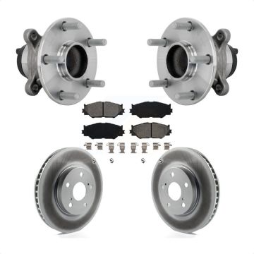 Front Hub Bearing Coat Brake Rotor Pad Kit For 2014-2015 Lexus IS250 With F Sport Package KBB-133227