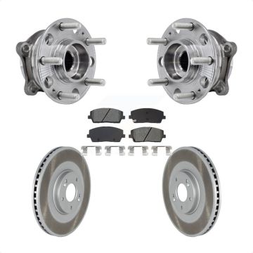 Front Hub Bearing Assembly Coated Brake Rotor Pads Kit For Hyundai Palisade Kia Telluride KBB-133229
