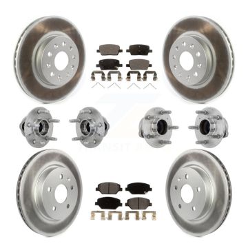 Front Rear Hub Bearings Coated Disc Brake Rotors And Pads Kit (10Pc) For Chevrolet Camaro KBB-133260