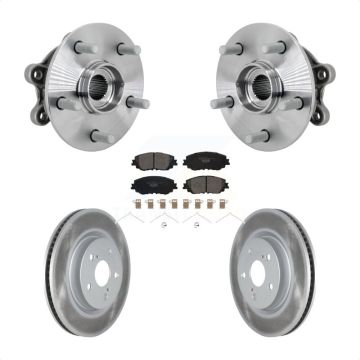 Front Hub Bearing Assembly Coated Disc Brake Rotors And Ceramic Pads Kit For Toyota RAV4 KBB-133307