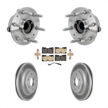 Front Hub Bearing Coat Brake Rotor Pads Kit For Chevrolet GMC Silverado 1500 Sierra Yukon KBB-133310