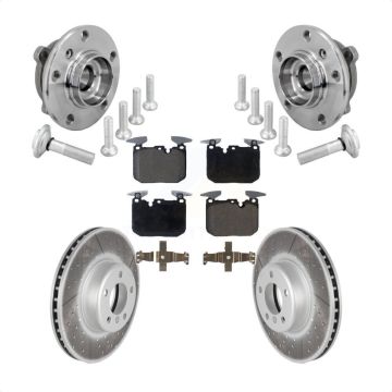 Front Hub Bearing Coat Brake Rotor Pad Kit For BMW 330i xDrive 440i Gran Coupe 320i M240i KBB-133313