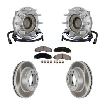 Front Hub Bearing Assembly Coat Brake Rotor Pad Kit For Ford F-450 Super Duty F-550 4 X 2 KBB-133317