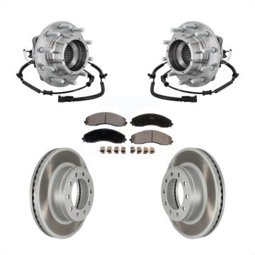 Front Hub Bearing Assembly Coat Brake Rotor Pad Kit For Ford F-450 Super Duty F-550 4 X KBB-133318