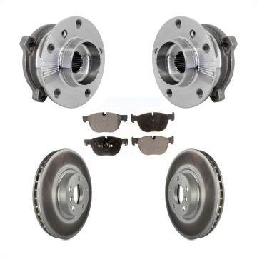 Front Hub Bearing Assembly Coated Brake Rotor And Pad Kit For BMW X5 X6 M12 x 1.25 Thread KBB-133330