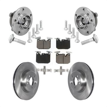 Front Hub Bearing Disc Brake Rotor & Pad Kit For BMW 440i xDrive Gran Coupe M240i 340i GT KBB-133383
