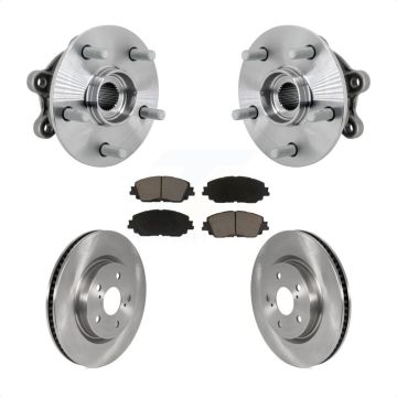 Front Hub Bearing Brake Rotor & Pads Kit For Toyota RAV4 FULL HYBRID EV-GAS (FHEV) engine KBB-133391