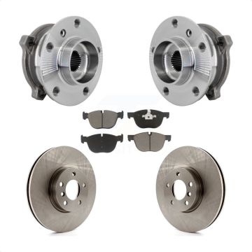 Front Hub Bearing Assembly Disc Brake Rotors And Pads Kit For BMW X5 X6 M12 x 1.25 Thread KBB-133396