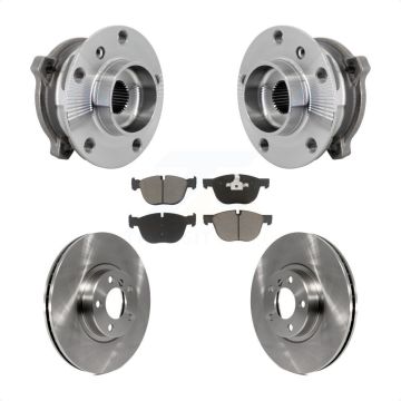 Front Hub Bearing Assembly Disc Brake Rotors And Pads Kit For BMW X5 X6 M12 x 1.25 Thread KBB-133397