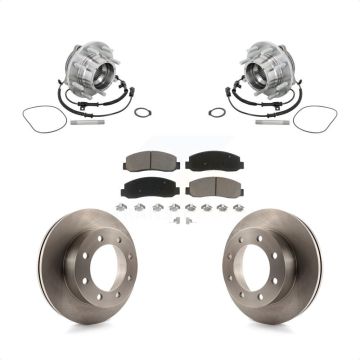 Front Hub Bearing Assembly Brake Rotor Pads Kit For Ford F-450 Super Duty Crew Cab Pickup KBB-133399