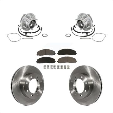 Front Hub Bearing Brake Rotor & Pad Kit For 13-16 Ford F-450 Super Duty With 8 Lug Wheels KBB-133400